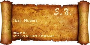 Sal Noémi névjegykártya
